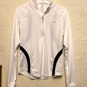 Women’s Champion white 1/4 zip up